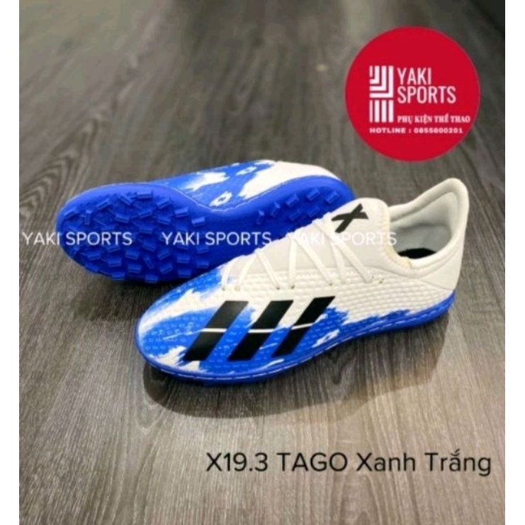 Giày đá bóng sân cỏ nhân tạo X20- tặng hộp -Khâu kín đế 100% -Đế cao su siêu bền