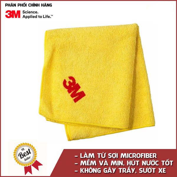 Hàng chính hãng 3M giá rẻ Khăn lau ô tô chuyên dụng chống trầy xước 3M 50400VL Sale siêu sốc