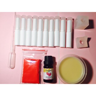 Bộ nguyên liệu/ dụng cụ làm son handmade 10 thỏi set cơ bản