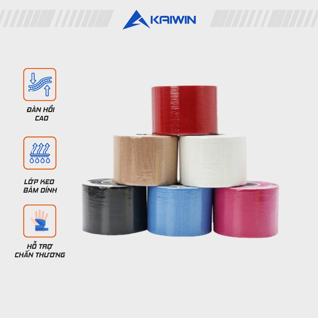 Băng Keo Thê Thao KAIWIN Băng Keo Đá Bóng Làm Từ Sợi Poly Spandex Hỗ Trợ Chấn Thương Thể Thao Chuyên Dụng