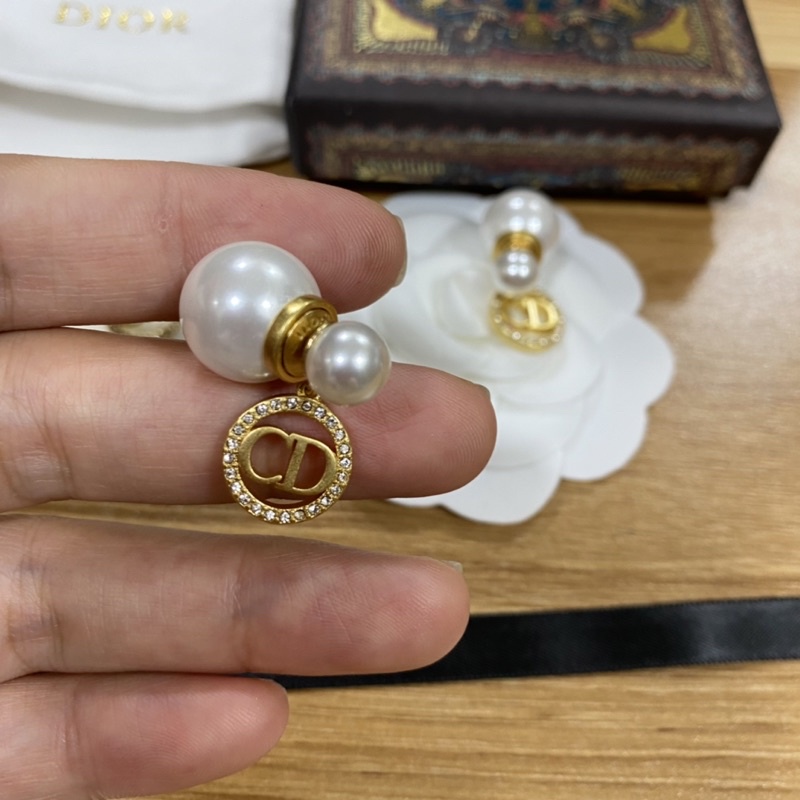 Ảnh thật bông tai cao cấp dior full box