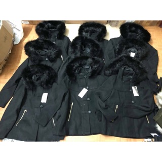 Áo dạ đen zara