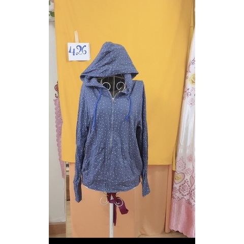 Áo khoác thun xanh bi nhỏ dễ mặc.S426