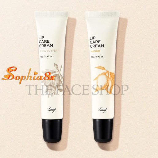 Son dưỡng bơ xoài TFS Lip Care Cream Shea Butter \ Mango Butter The Face Shop fmgt dưỡng ẩm môi (Mẫu Mới)