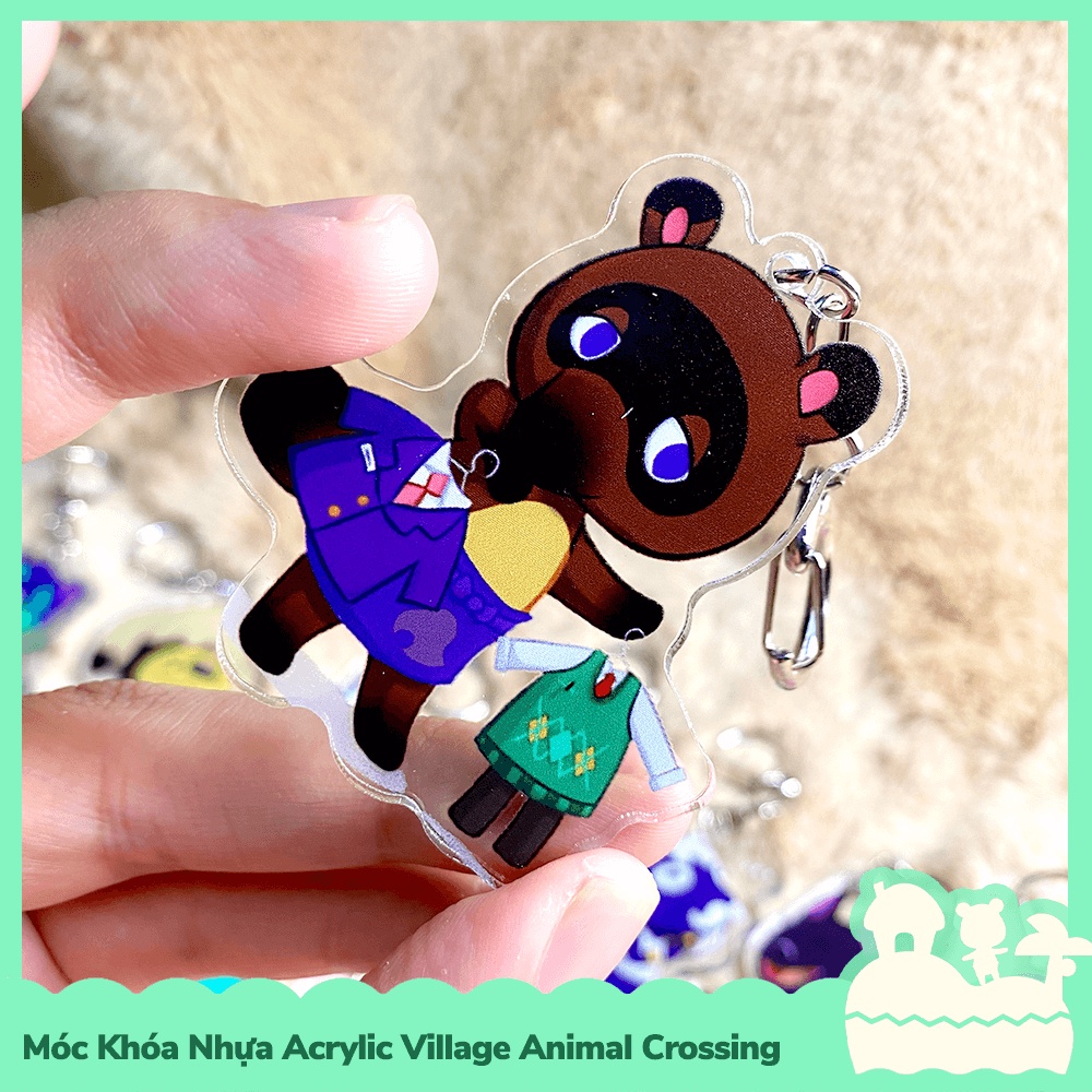 [Sẵn VN - NowShip] Móc Khóa Keychain Acrylic Nhựa Trong Nhân Vật Game Animal Crossing Horizons Nintendo Pose Dáng