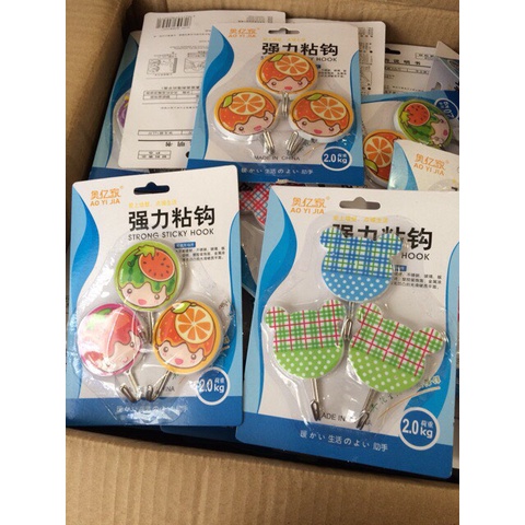 Vỉ Móc Treo Đồ Dán Tường 3 Móc Chắc Chắn