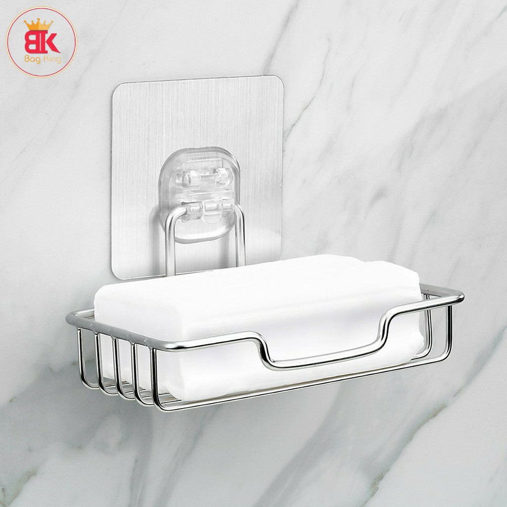 Giá Inox 304 dán tường để xà bông, Kệ nhà tắm inox