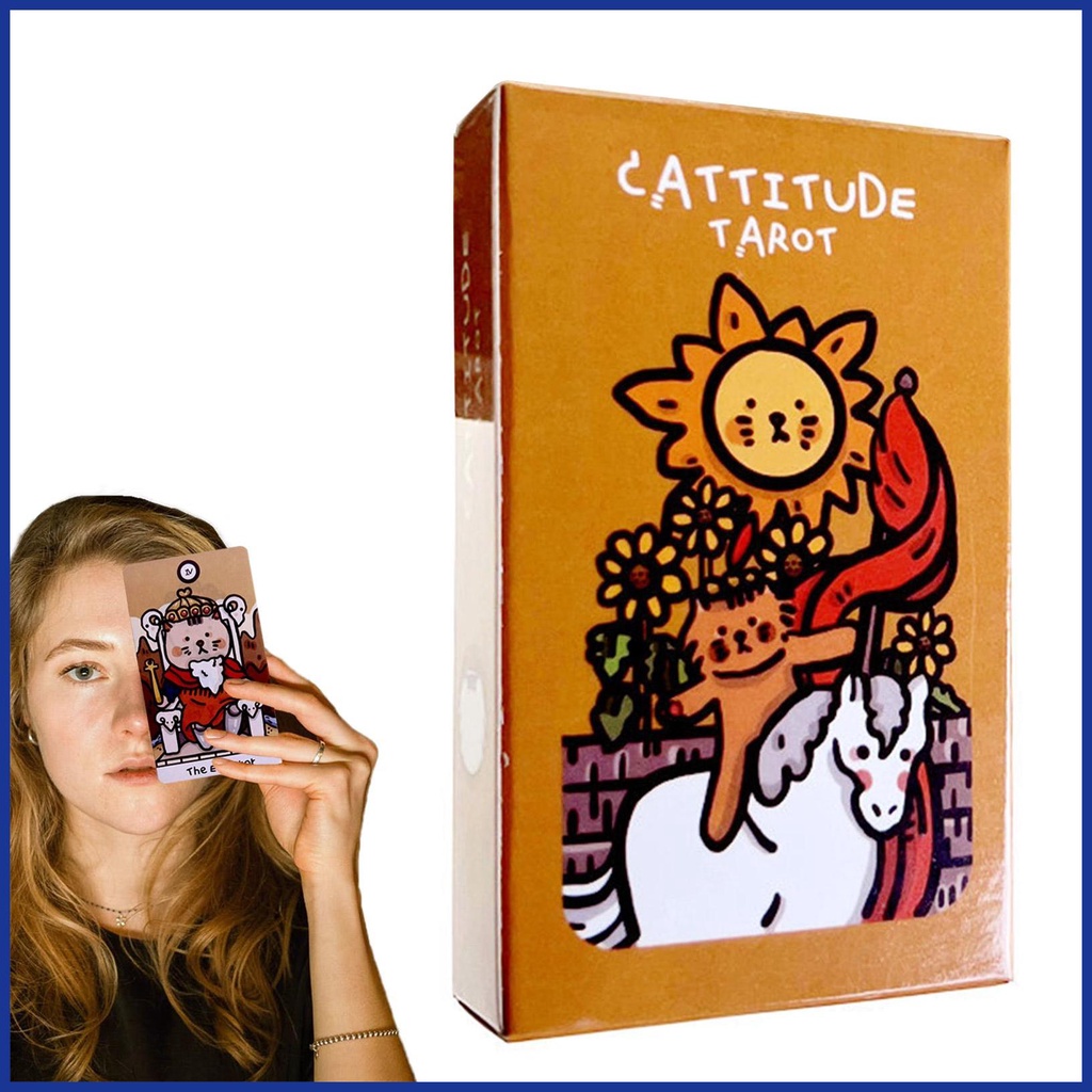 Bộ Bài Tarot Họa Tiết Mèo Vui Nhộn Cho Gia Đình