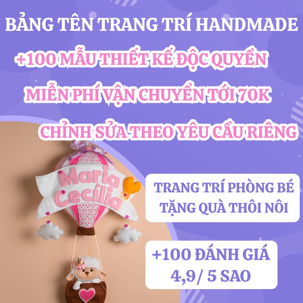 [ĐẸP NHẤT SHOPEE - FREESHIP] Bảng tên treo phòng ngủ handmade, bảng tên tròn trang trí thôi nôi cực đẹp mẫu KÌ LÂN