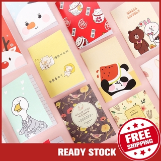 Sổ Tay Mini Họa Tiết Hoạt Hình Dễ Thương Phong Cách Hàn Quốc