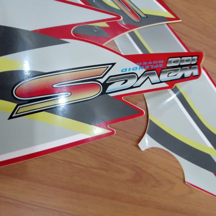 Bộ tem Màu Đỏ Xám Xe Wave S100