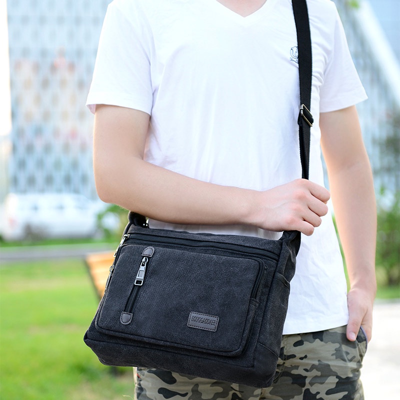 ◆ Túi đeo vai vải Canvas kiểu công sở cá tính cho nam | BigBuy360 - bigbuy360.vn