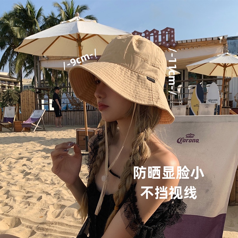 Mũ tai bèo rộng vành che nắng chất liệu cotton thời trang xuân hạ dành cho nữ