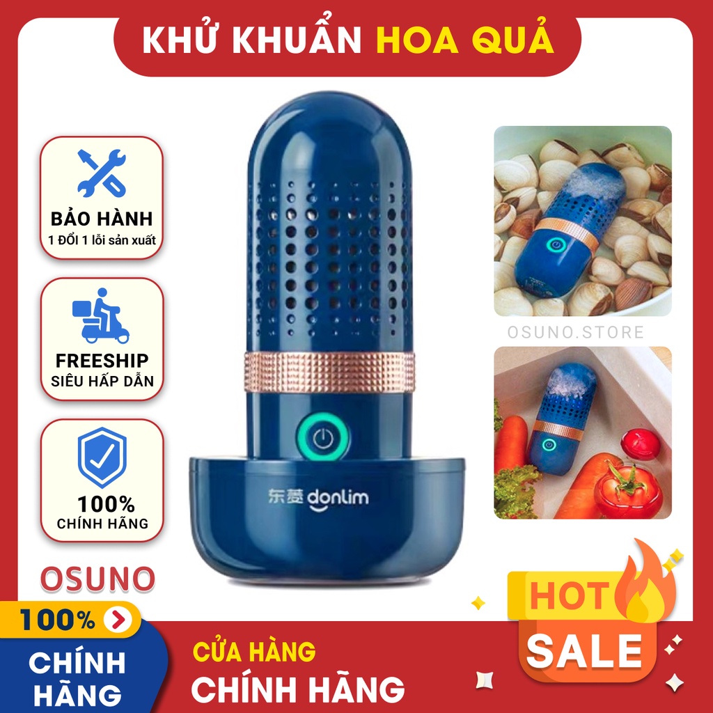 (Sẵn-New 2022) Máy khử khuẩn thực phẩm, tiệt trùng loại bỏ vi khuẩn và thuốc trừ sâu, làm sạch hoa quả - Osuno Store