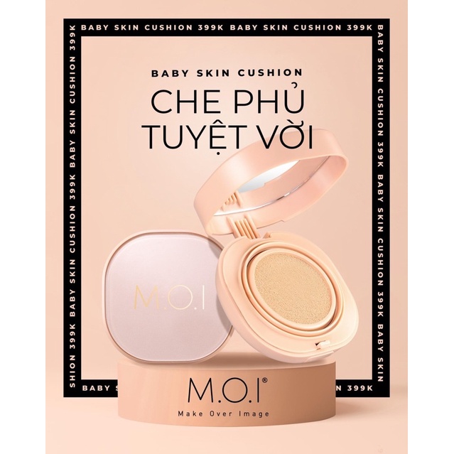 Phấn nước HỒ NGỌC HÀ - M.O.I Cosmetics - Chống nắng, che khuyết điểm, kiềm dầu