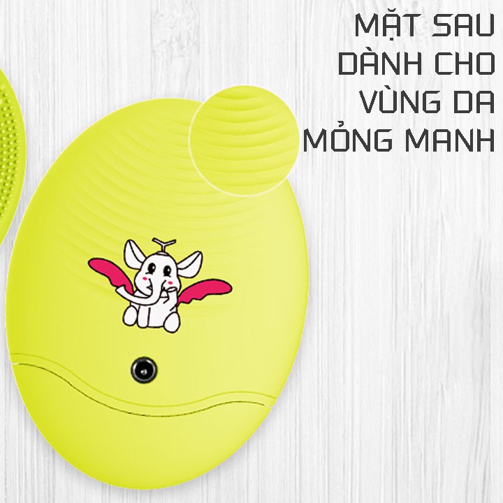 Máy Rửa Mặt 𝐅𝐑𝐄𝐄𝐒𝐇𝐈𝐏 Massage silicon wy-001 Với 5 tốc độ làm sạch sâu và tam nếp nhăn da mặt