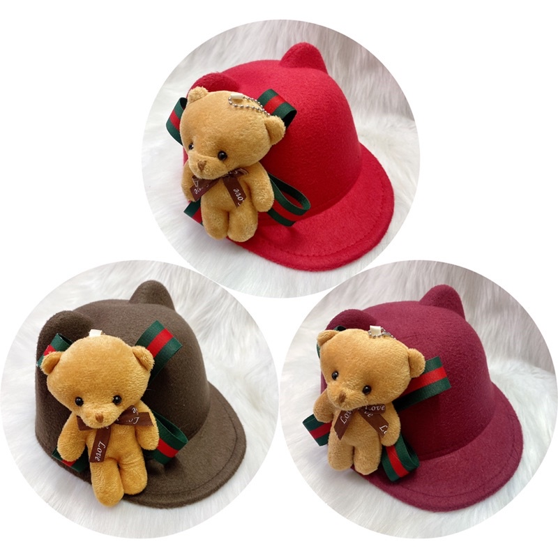 Nón gấu tai mèo cho bé 2-10 tuổi