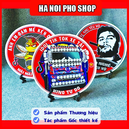 03 Tem HINO Thái - Đi Yêu Nghề, TikTok Xe Tải phản quang chống nước - HNP Studio Shop