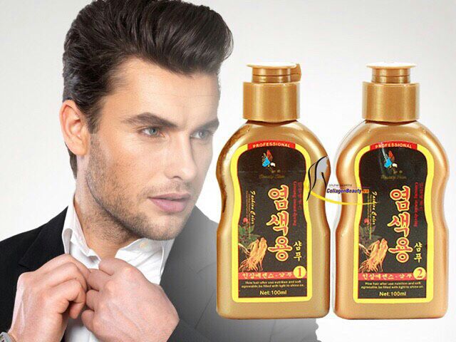 FREESHIP HỘP 2 CHAI DẦU GỘI ĐEN TÓC HÀN QUỐC – Ginseng Instant Dyeing Korea. | BigBuy360 - bigbuy360.vn