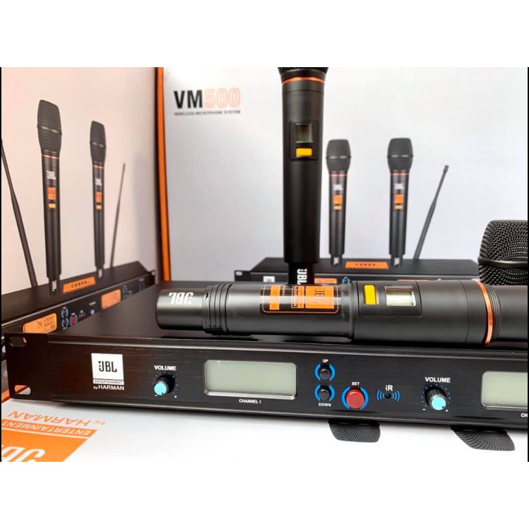 Micro karaoke không dây JBL VM500 , tự ngắt, cảm ứng nhiệt