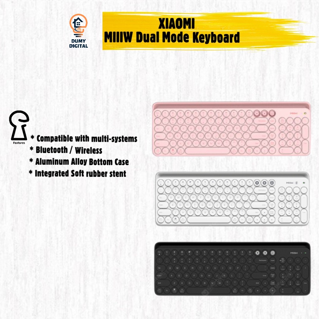 Bàn phím không dây Chế Độ Kép Xiaomi MIIIW 104 Phím MWBK01 | Hỗ Trợ Nhiều Thiết Bị