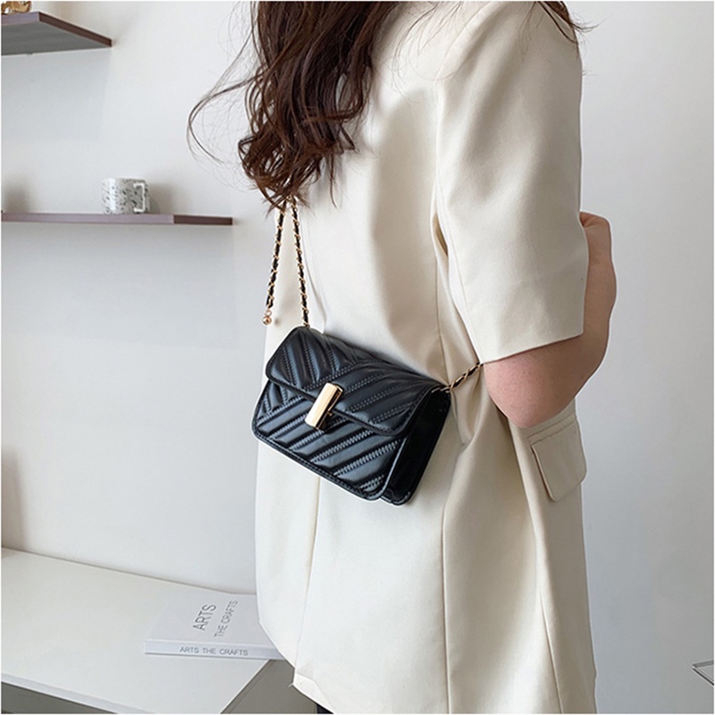 Túi IELGY đựng được điện thoại màu trơn hình vuông nhỏ xinh thời trang cho nữ