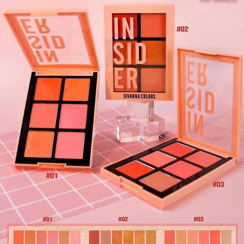 PHẤN MÁ HỒNG SIVANNA COLORS INSIDER INTENSITY BLUSHER PALETTE ✨✨
