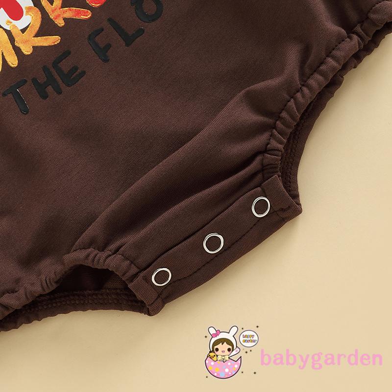 Áo Liền Quần Dài Tay Cổ Tròn In Chữ Thổ Nhĩ Kỳ Cho Bé