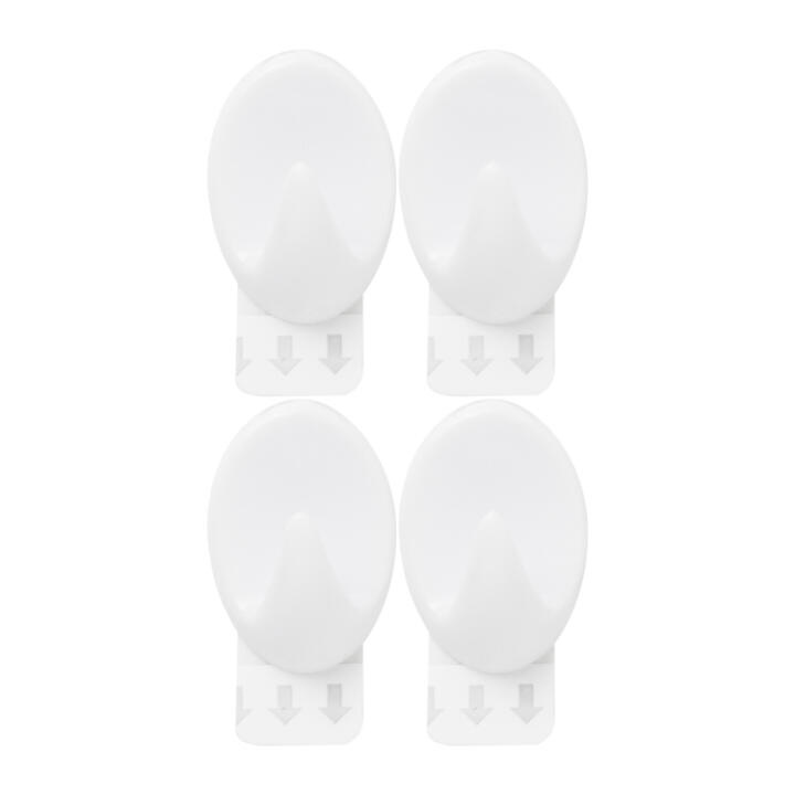 Set 4 Móc Treo Đồ ARTBOX Hàn Quốc Hình Oval Màu Trắng