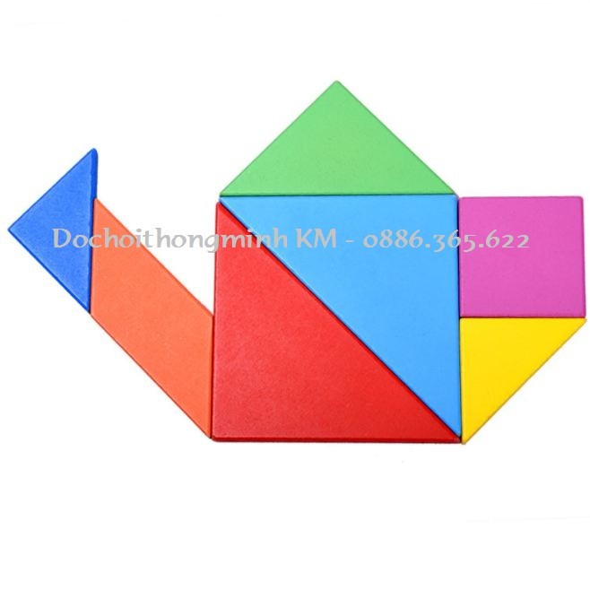 Ghép hình tư duy trí uẩn tangram các size 12 - 15 - 18 cm