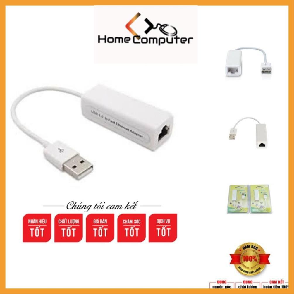 Cáp chuyển đổi usb ra lan, Biến cổng usb Thành cổng mạng Lan. Bảo hành 6 tháng.Home Computer