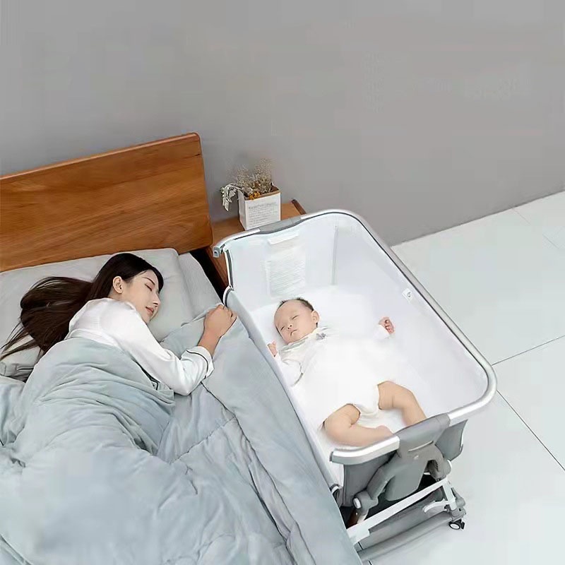 Nôi di động đa năng LOVE, bập bênh, cũi kề giường nâng hạ độ cao, gấp gọn, cho bé 0-3 tuổi, mang đi kèm túi xách