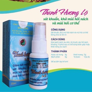 Xịt khử mùi hôi nách, hôi chân Thanh Hương Lộ - tặng kẹp chống muỗi 30k