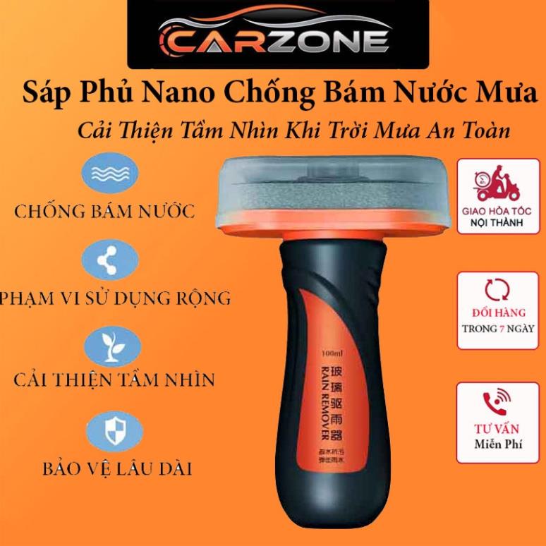 Sáp Phủ Nano Bôi Chống Bám Mưa Trên Kính, Gương Hậu Ô Tô