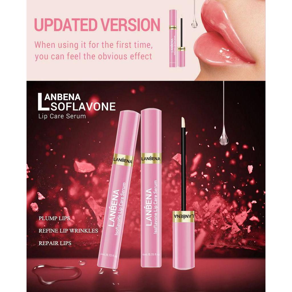 Serum dưỡng môi LANBENA tăng độ đàn hồi cho đôi môi căng mọng làm mờ nếp nhăn môi dưỡng ẩm