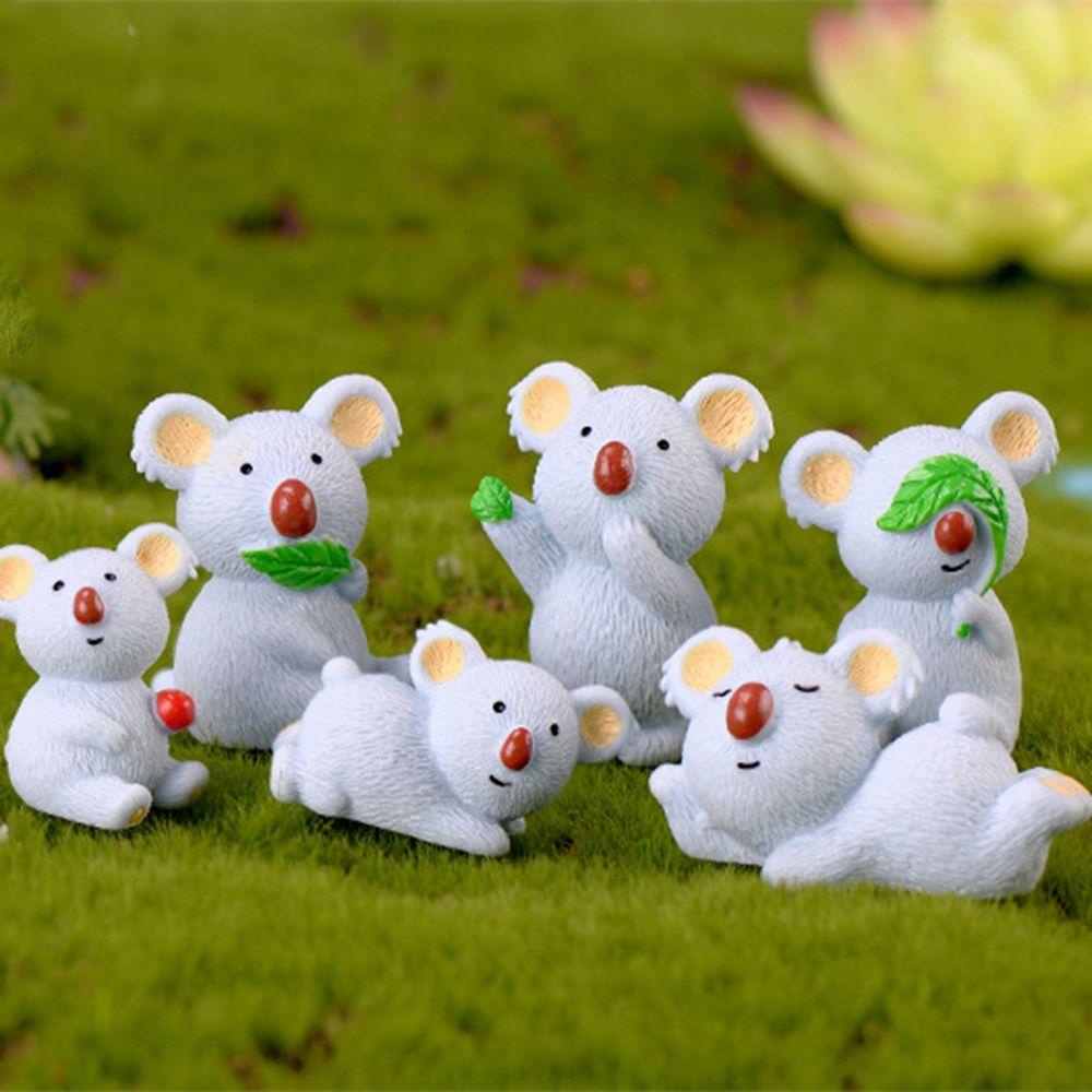 YIYU Đồ trang trí Gấu Koala Mini Bằng Nhựa Resin Dùng Trang Trí DIY