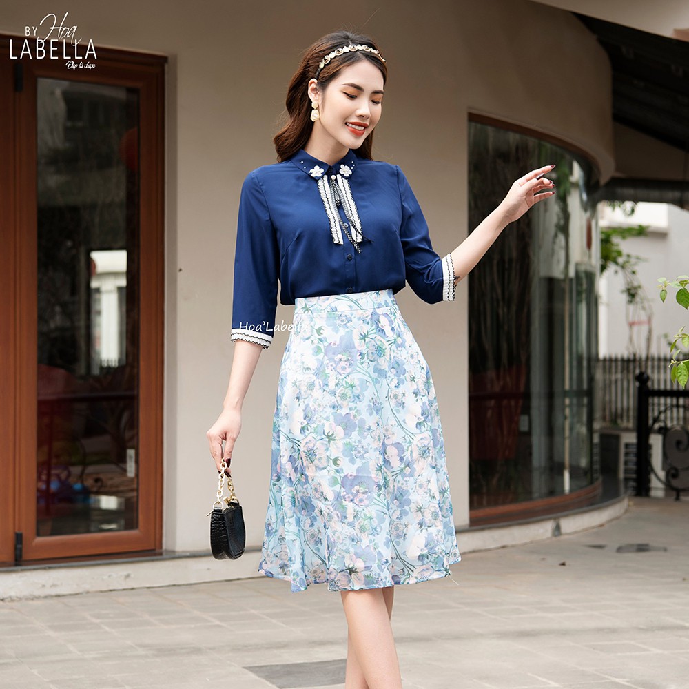 Áo Sơ Mi Nữ HOABELLA Phối Ren Thanh Lịch (SM28)
