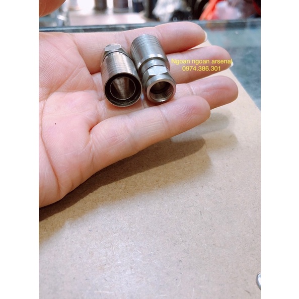 jack rắc F5 bóp RG11 có kim và không có kim. rắc bóp ngang truyền hình cáp