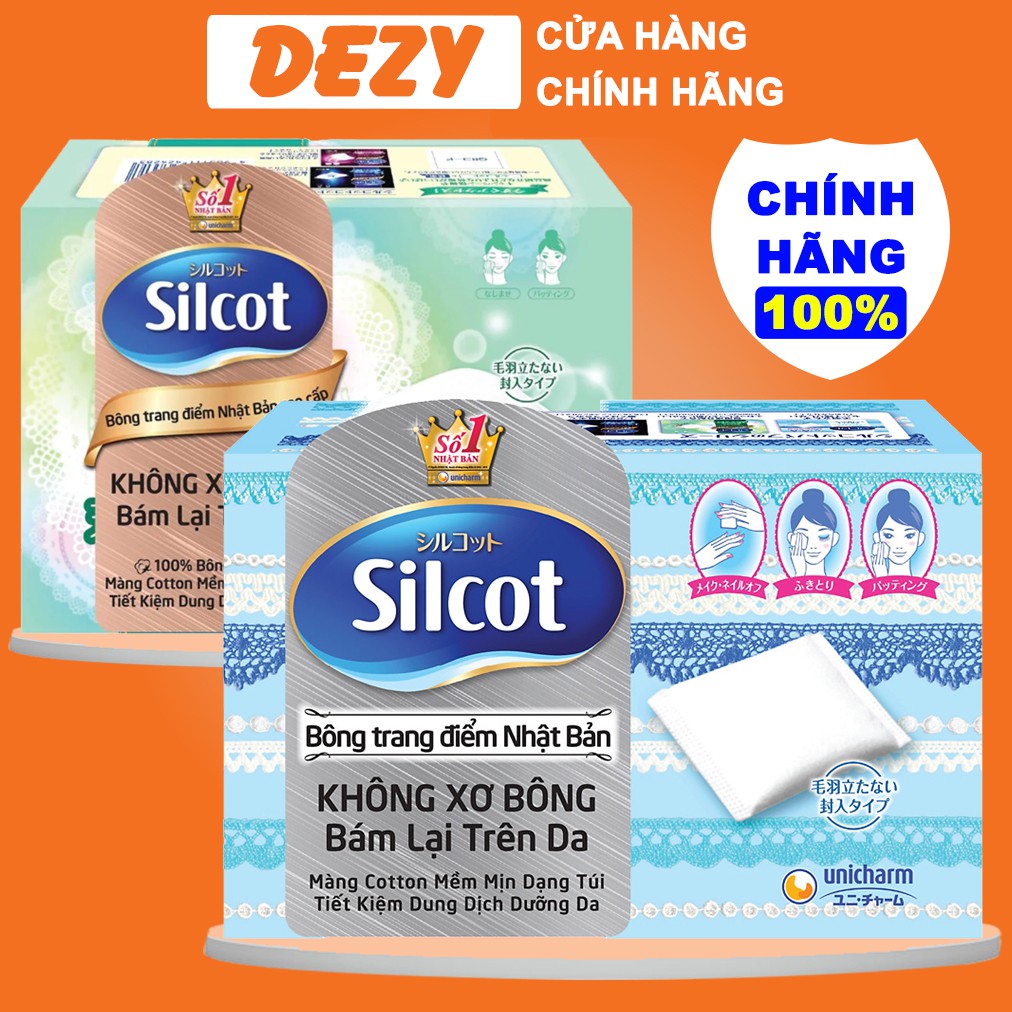 Bông Tẩy Trang Silcot Premium Tẩy Trang Điểm CHÍNH HÃNG Diana Thấm Đều Lotion Toner Dưỡng Ẩm Chăm Sóc Da Nhạy Cảm DEZY