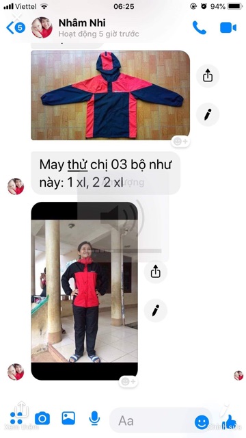 Áo mưa nam/ nữ chống thấm 2 lớp