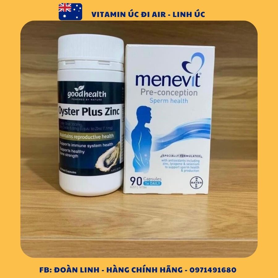 Viên Uống Tăng Chất Lượng Tinh Trùng Menevit,Hàng Chuẩn Úc Đi Air