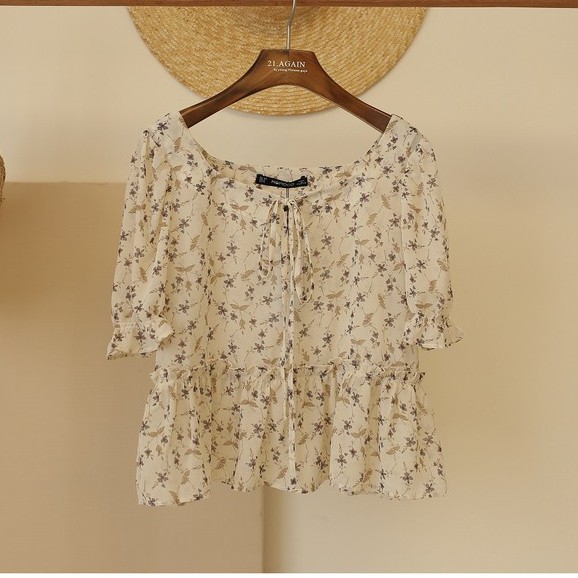 [MOMOCO] Áo croptop lửng chun eo và tay M2345
