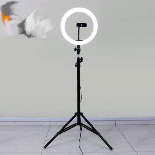 cây đèn livestream - vòng đèn 32cm, kẹp đt, cây đỡ đèn cao 2 mét