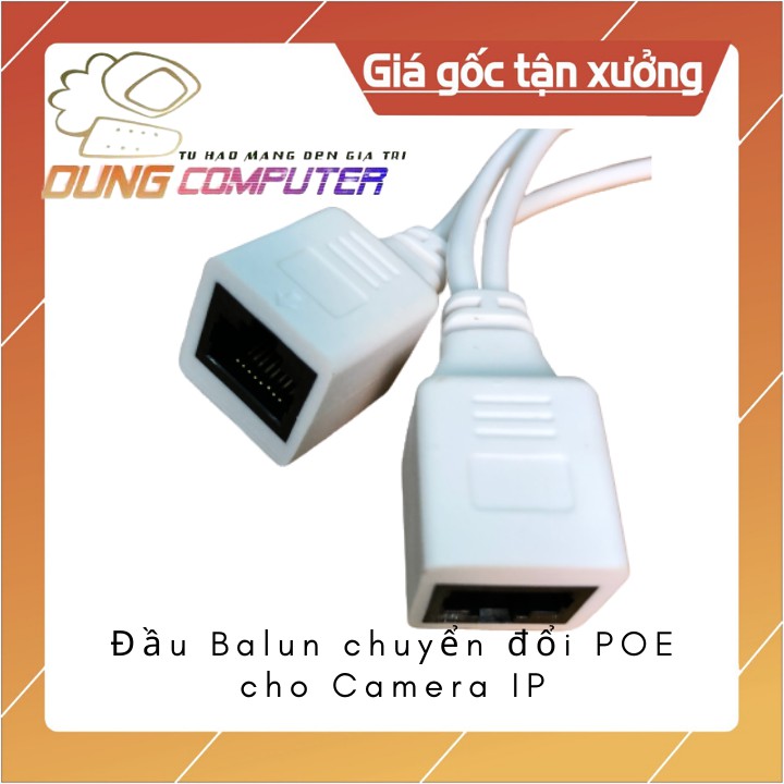 Combo 50 Đầu Balun chuyển đổi POE cho Camera IP - Khoảng cách truyền 80M.