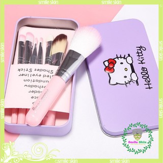 Bộ cọ trang điểm cá nhân 7 món tiện dụng hello kitty
