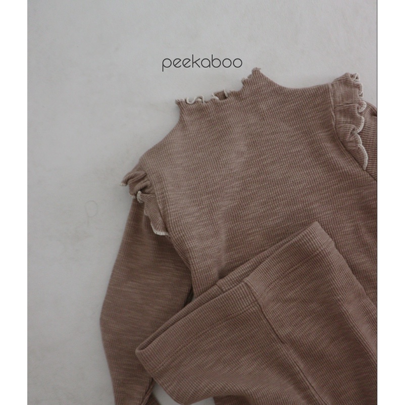 (Chính hãng) Bộ rời dài tay cánh tiên cotton gân thu đông Sharon PEEKABOO made in Korea bé gái bánh bèo BABY KOREA