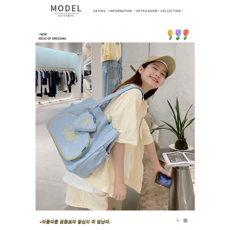 Túi Tote Đeo Vai Bằng Vải Oxford Chống Nước Sức Chứa Lớn Thời Trang Mới 2022 Cho Nữ