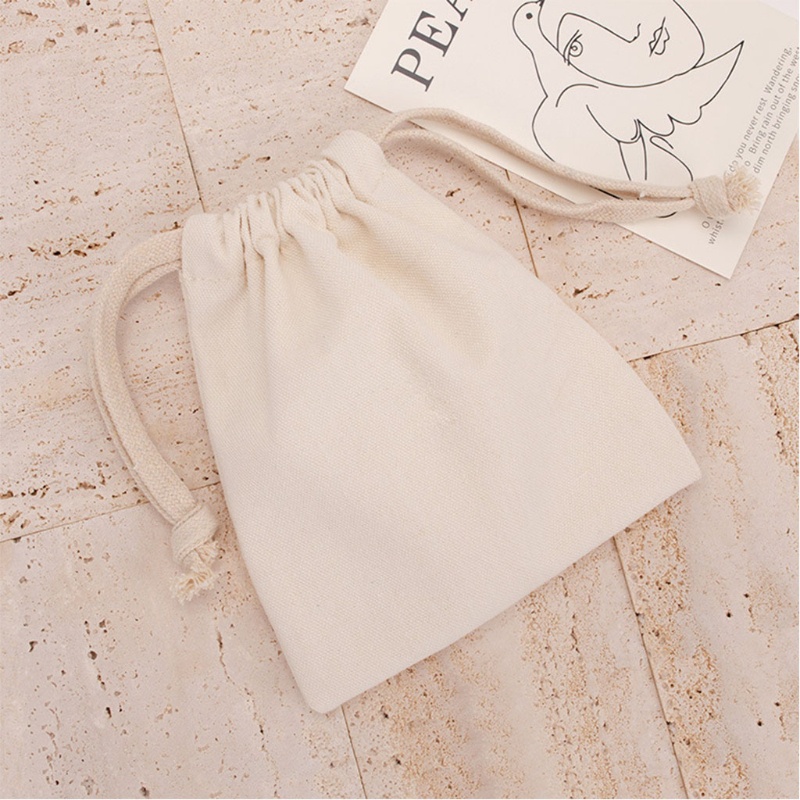 Túi Cotton Mềm Mại Có Dây Rút Dùng Đựng Quà Giáng Sinh