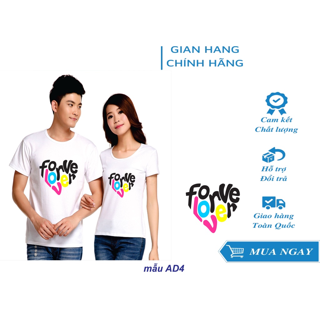 Áo đôi nam nữ tay cộc in hình ngộ nghĩnh , áo cặp in hình phong cách HÀN QUỐC