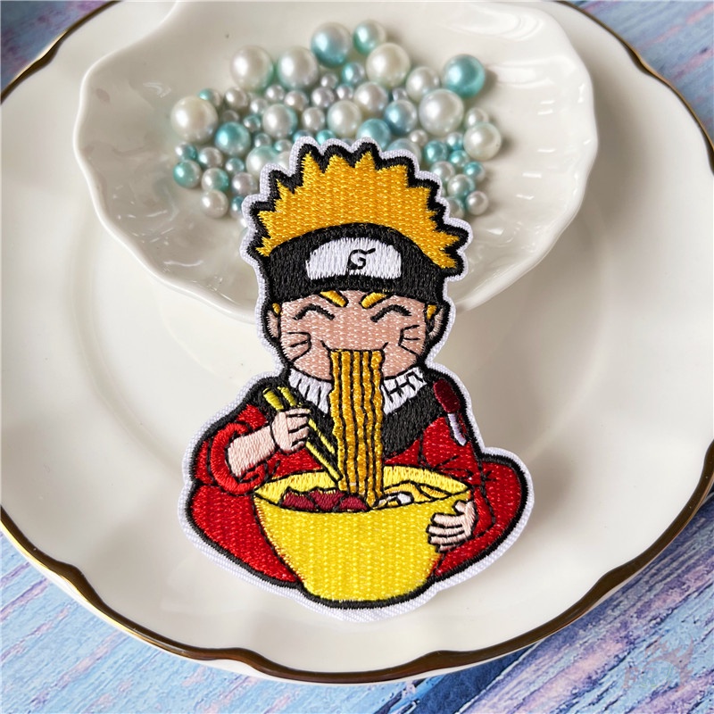 ☸ Miếng Dán Ủi Thêu Hình Naruto Độc Đáo ☸ 1 Sticker Ủi Thêu Hình Sasuke Akatsuki Sharingan